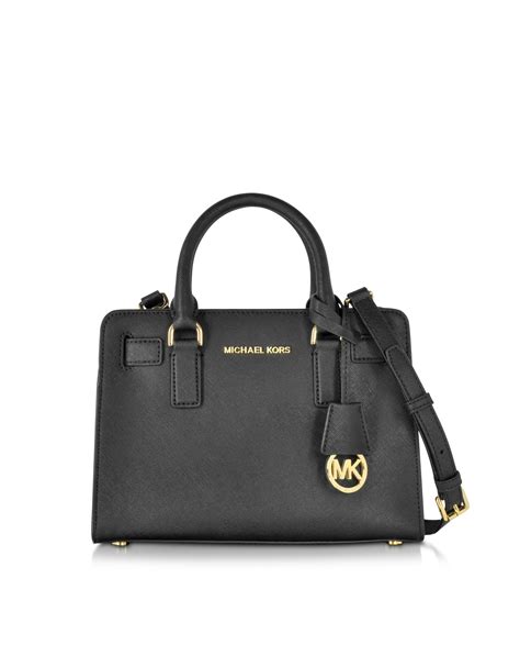 michael kors small satchel black saffiano leather|Michael Kors ruby medium satchel.